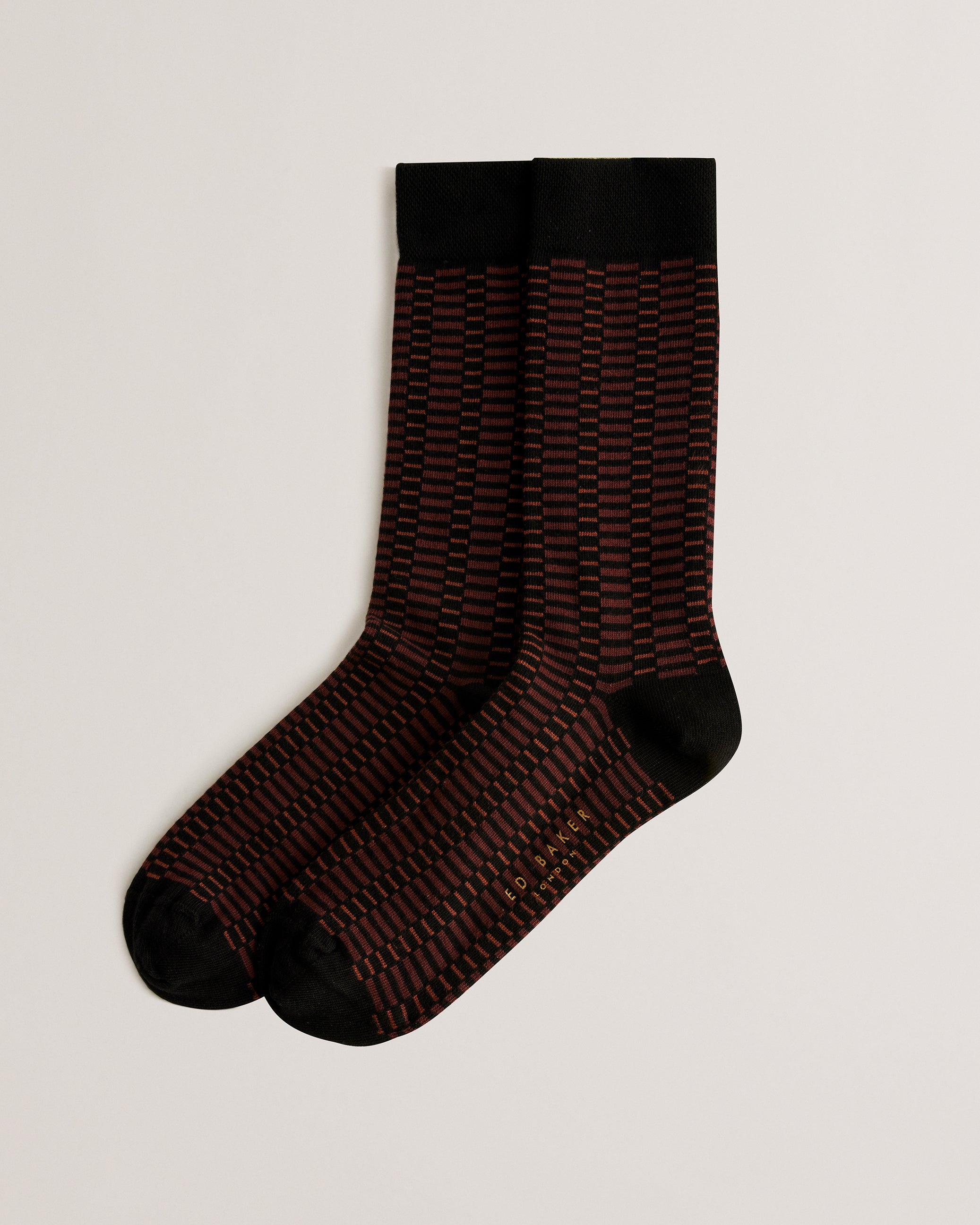 Buy Ted Baker Men Black Painted Stripes Socks Online - 735782